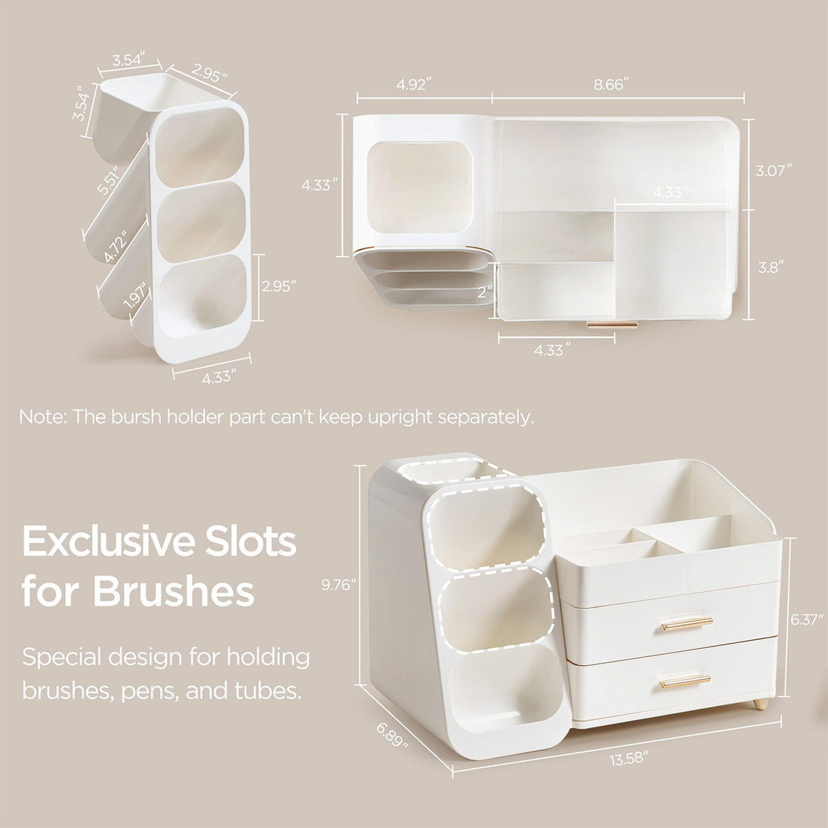 HBlife brush holder detail keeping brushes upright and easy to grab