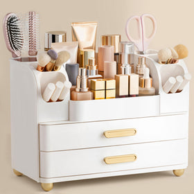 HBlife front view of all white organizer showing clean design and storage benefit