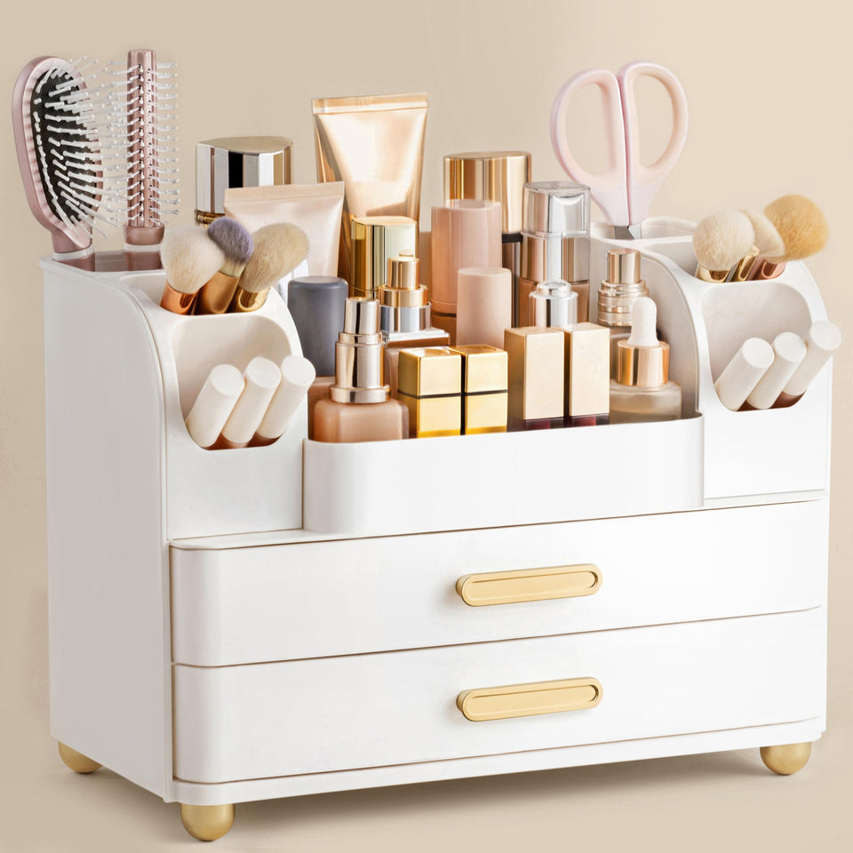HBlife front view of all white organizer showing clean design and storage benefit