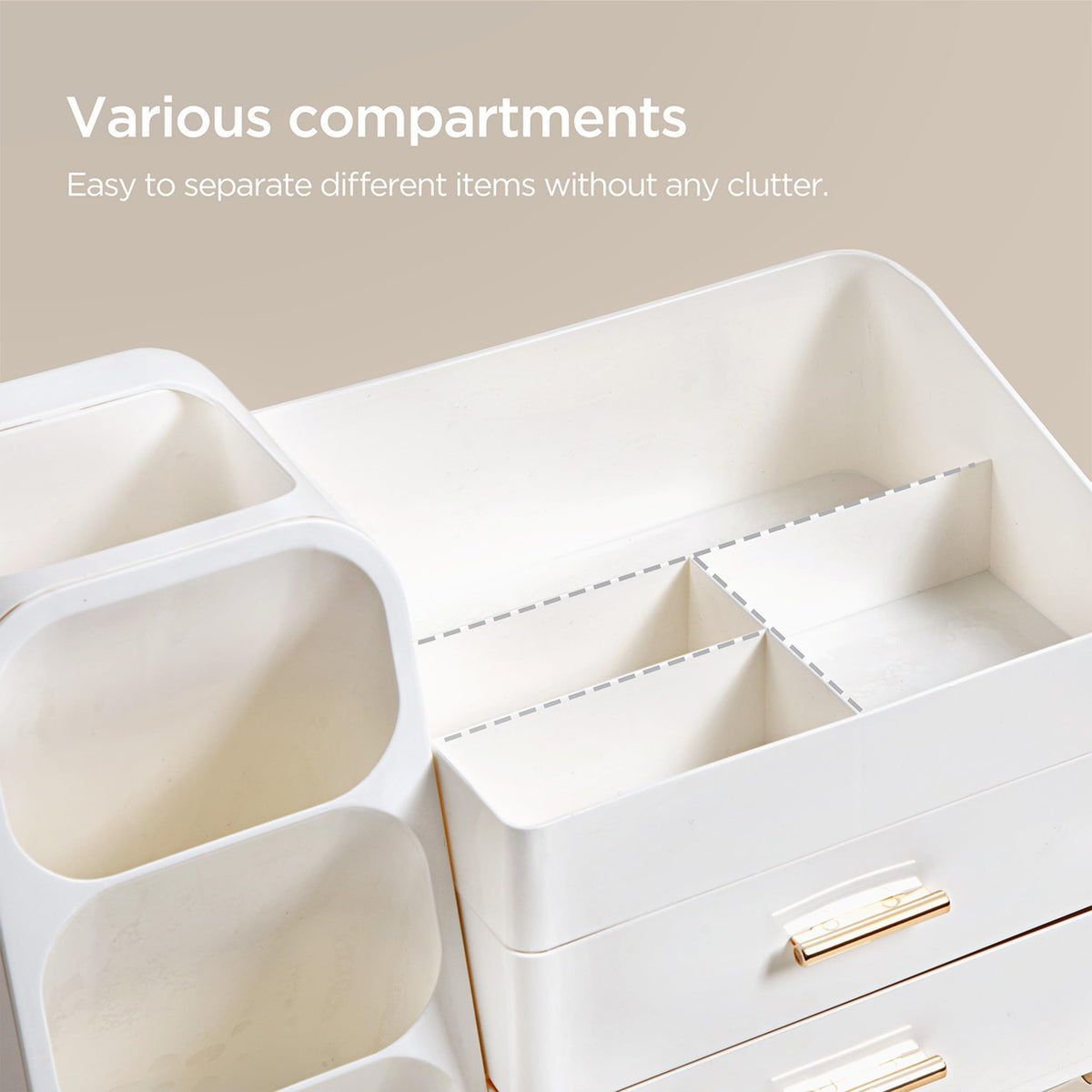HBlife next to ruler demonstrating size for countertop and vanity fit