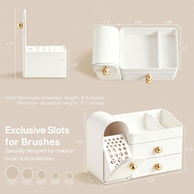 HBlife tiltable brush holder with lid protecting brushes from dust