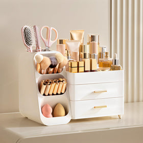 HBlife top compartments filled with bottles and palettes for quick access