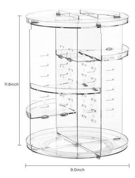 HBlife top view revealing adjustable trays for customized organization