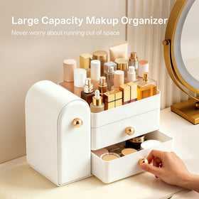 HBlife clear drawers open with lipsticks and nail polishes organized