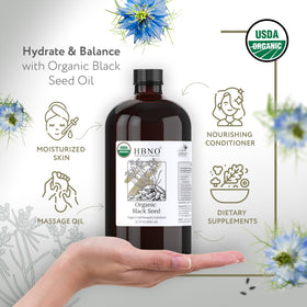 HBNO oil close-up texture highlighting cold-pressed purity benefit