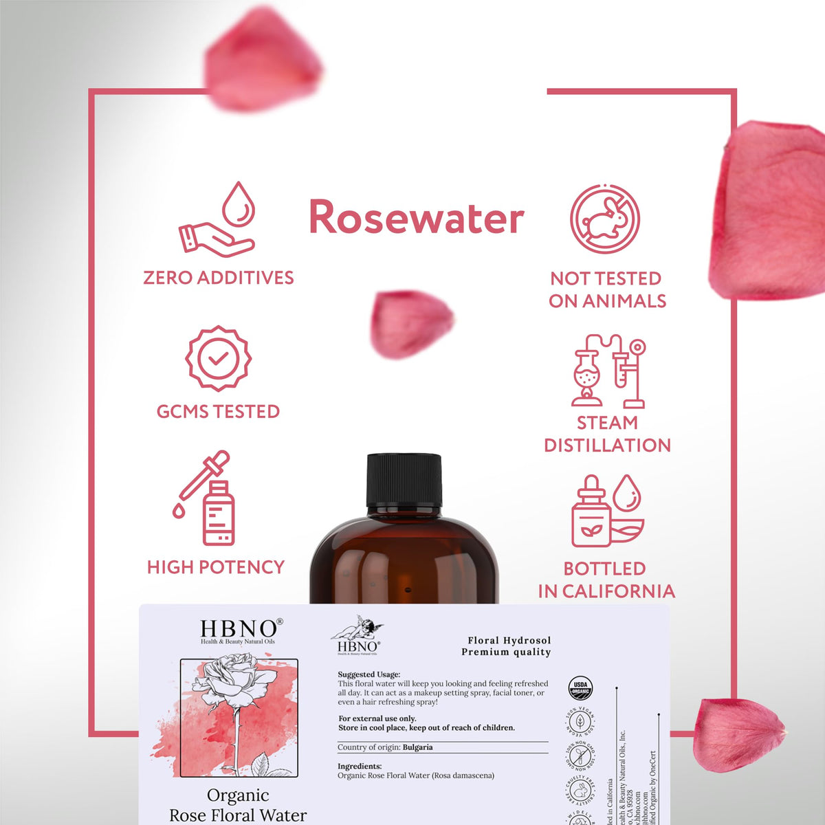 HBNO spritz on hair illustrating manageability and light fragrance benefit
