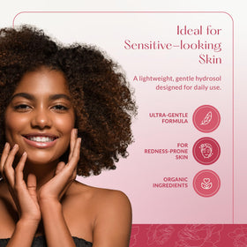 HBNO spritz on hair demonstrating lightweight scent and softness benefit