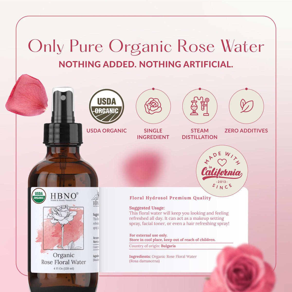 HBNO fine mist spraying on skin for instant hydration benefit