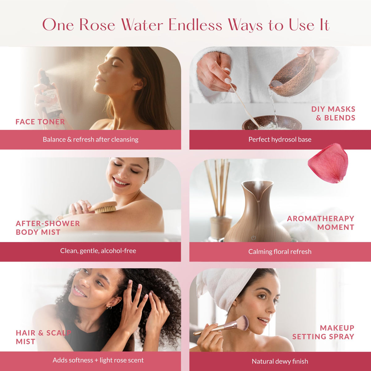 HBNO droplet on fingertip showing pure floral water texture benefit