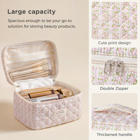 HBselect open interior with mesh pockets for organized brushes and tools
