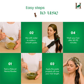 Applying H&C henna to hair roots with brush demonstrates even coverage benefit