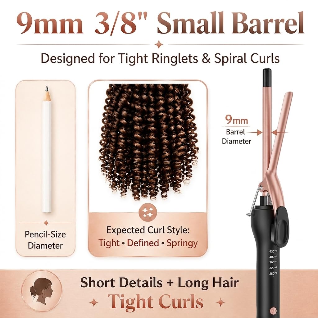 HCAH ceramic barrel close-up illustrating smooth finish to reduce frizz