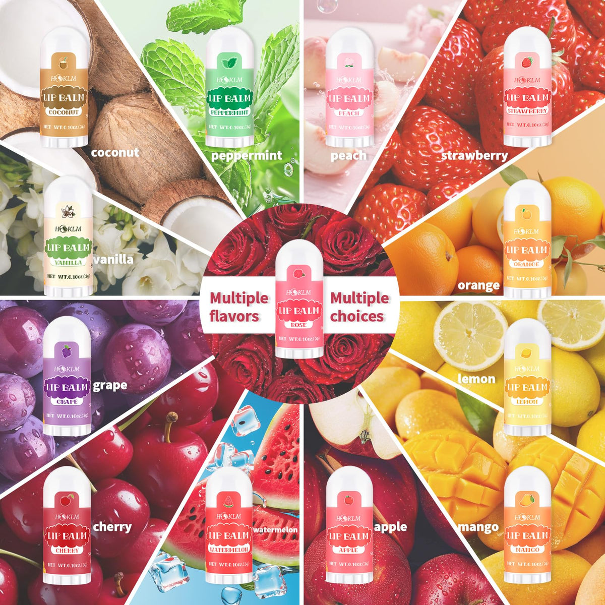 HCKLM flavor array laid out showing 13 flavors, variety for gifting
