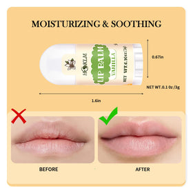 HCKLM applied on lips demonstrating quick hydration and comfortable finish