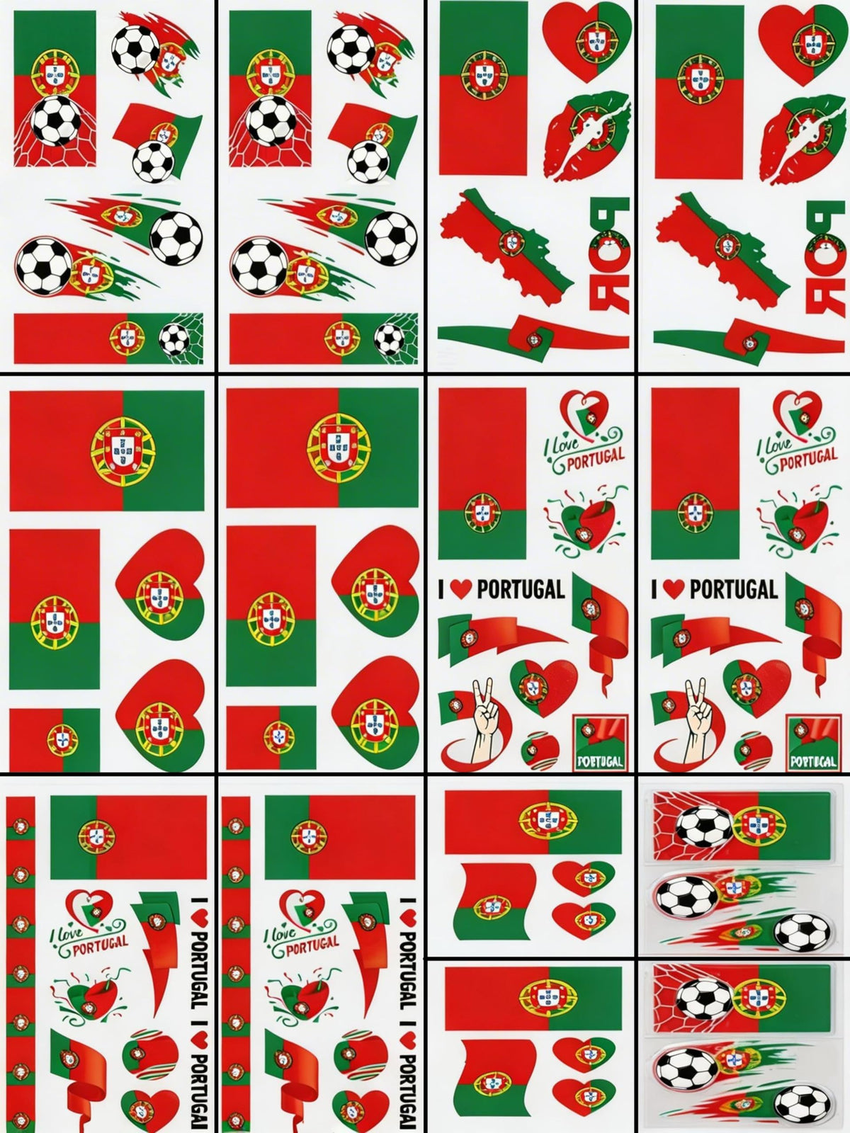 HDSZLJL front packaging showing 14-pack set and Portugal designs benefits easy identification