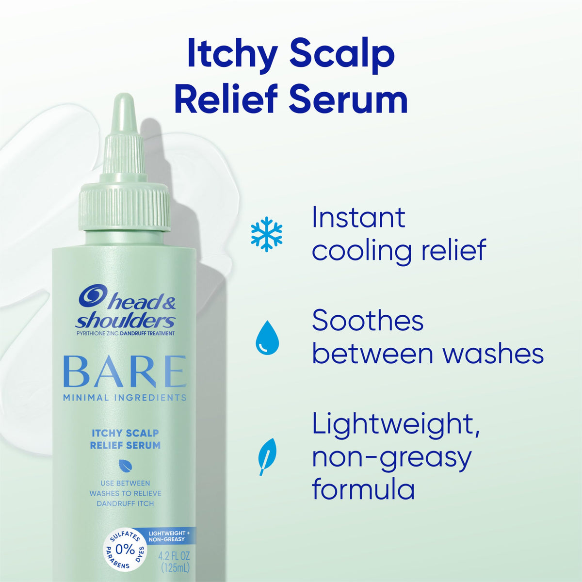 Head & Shoulders dispensing serum from tip for targeted relief