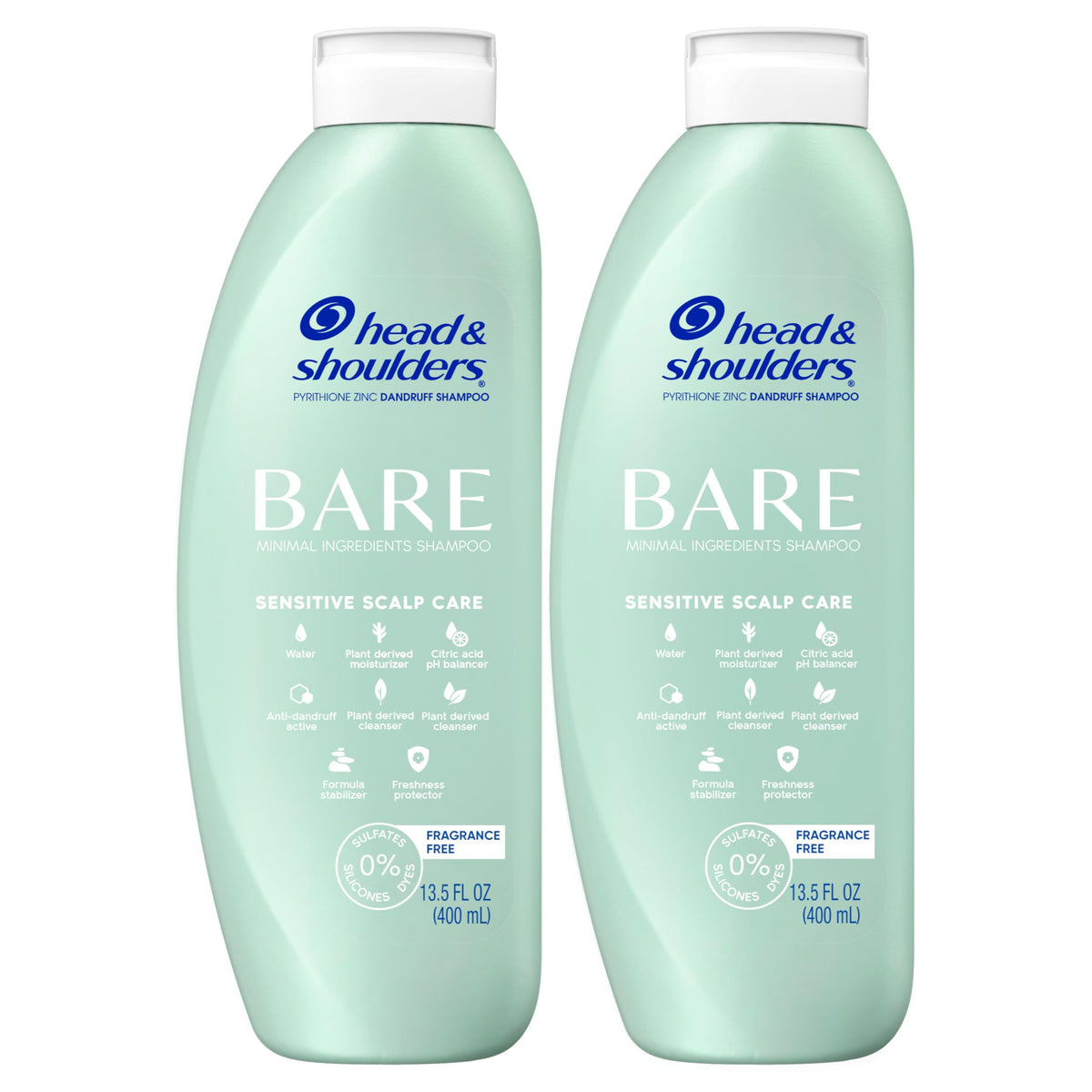 Head & Shoulders eco-friendly bottle close-up highlighting reduced plastic