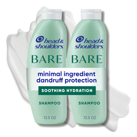 Head & Shoulders front packaging showing twin bottles and branding benefit of simple care