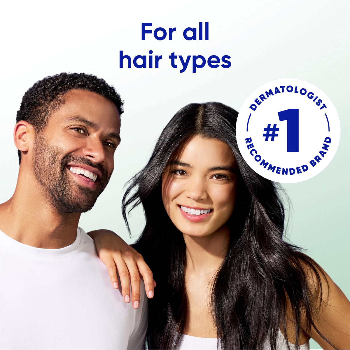 Head & Shoulders hair with natural finish after serum application for styling