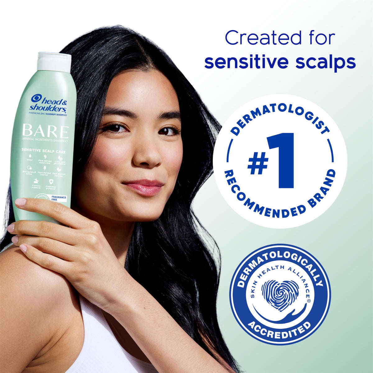 Head & Shoulders creamy foam texture that cleanses gently