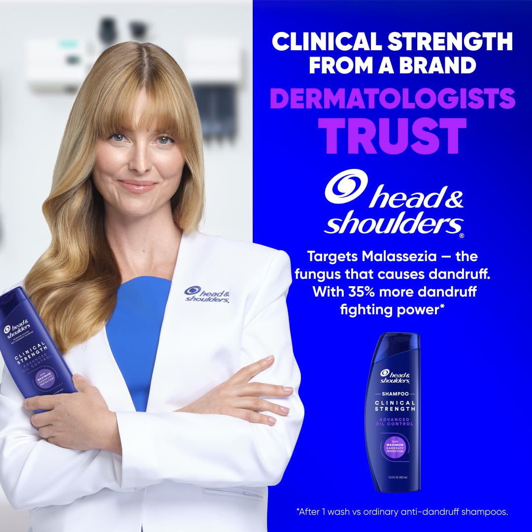 Head & Shoulders before and after scalp photos showing reduced flakes benefit