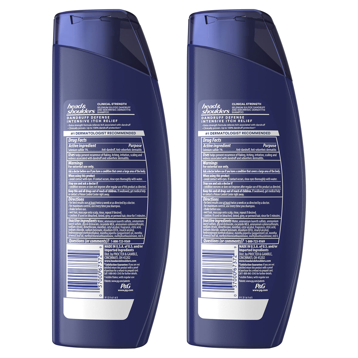Head & Shoulders conceptual before and after scalp visualization illustrating flake reduction