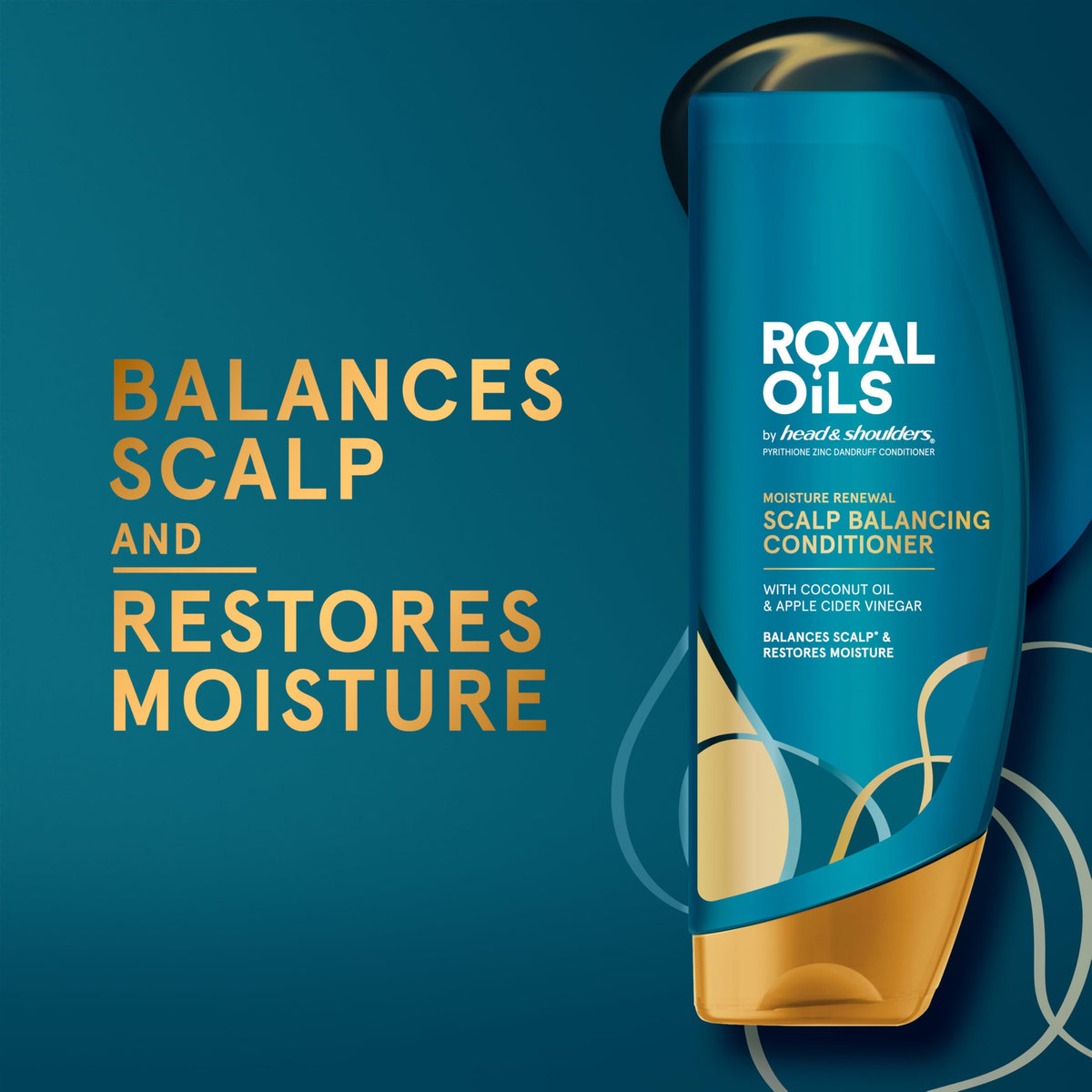 Applying Head & Shoulders conditioner in shower for detangling benefit
