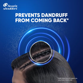 Head & Shoulders back label close-up showing ingredients and usage directions benefit