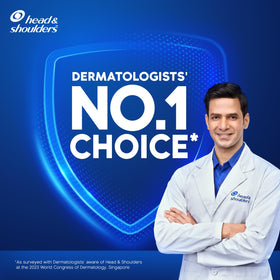 Head & Shoulders shampoo texture pouring from bottle showing lightweight consistency benefit