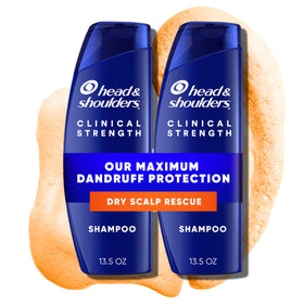 Head & Shoulders front packaging clinical strength showing twin bottles and benefits