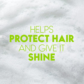 Head & Shoulders green apple back label with ingredient list and usage benefits