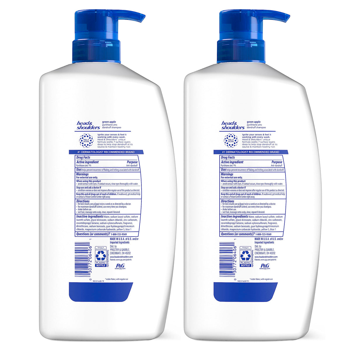 Head & Shoulders bottles on store shelf highlighting retail packaging
