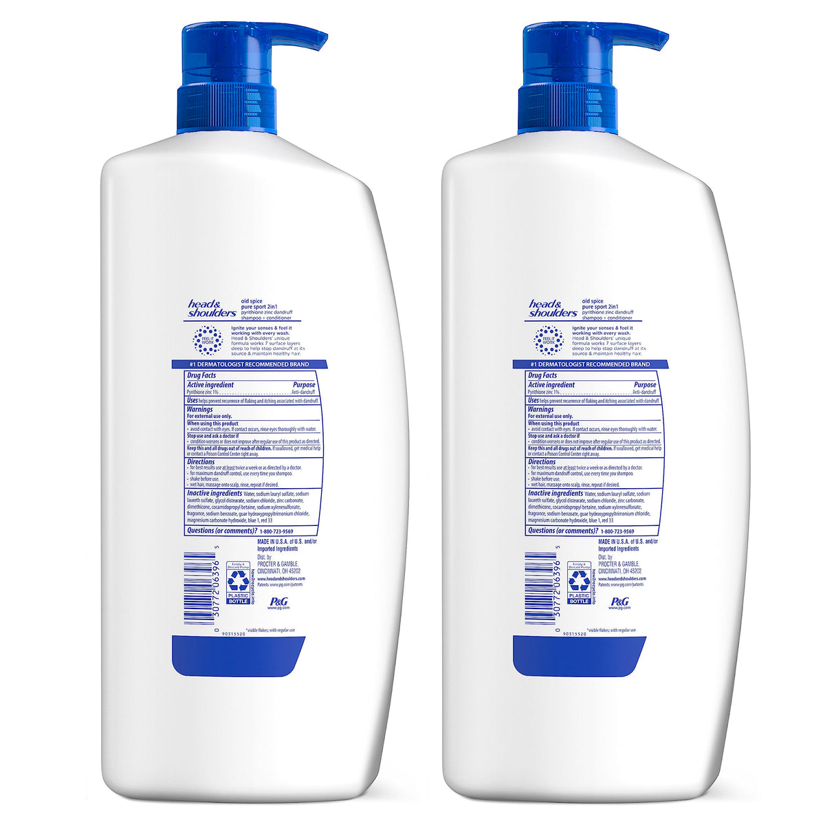 Head & Shoulders dispensing cap detail for controlled, no waste application