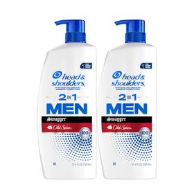 Head & Shoulders with lime and cedarwood props conveying Old Spice Swagger scent benefit