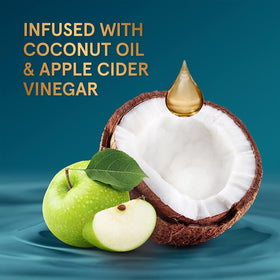 Head & Shoulders shampoo texture poured showing moisturizing coconut oil