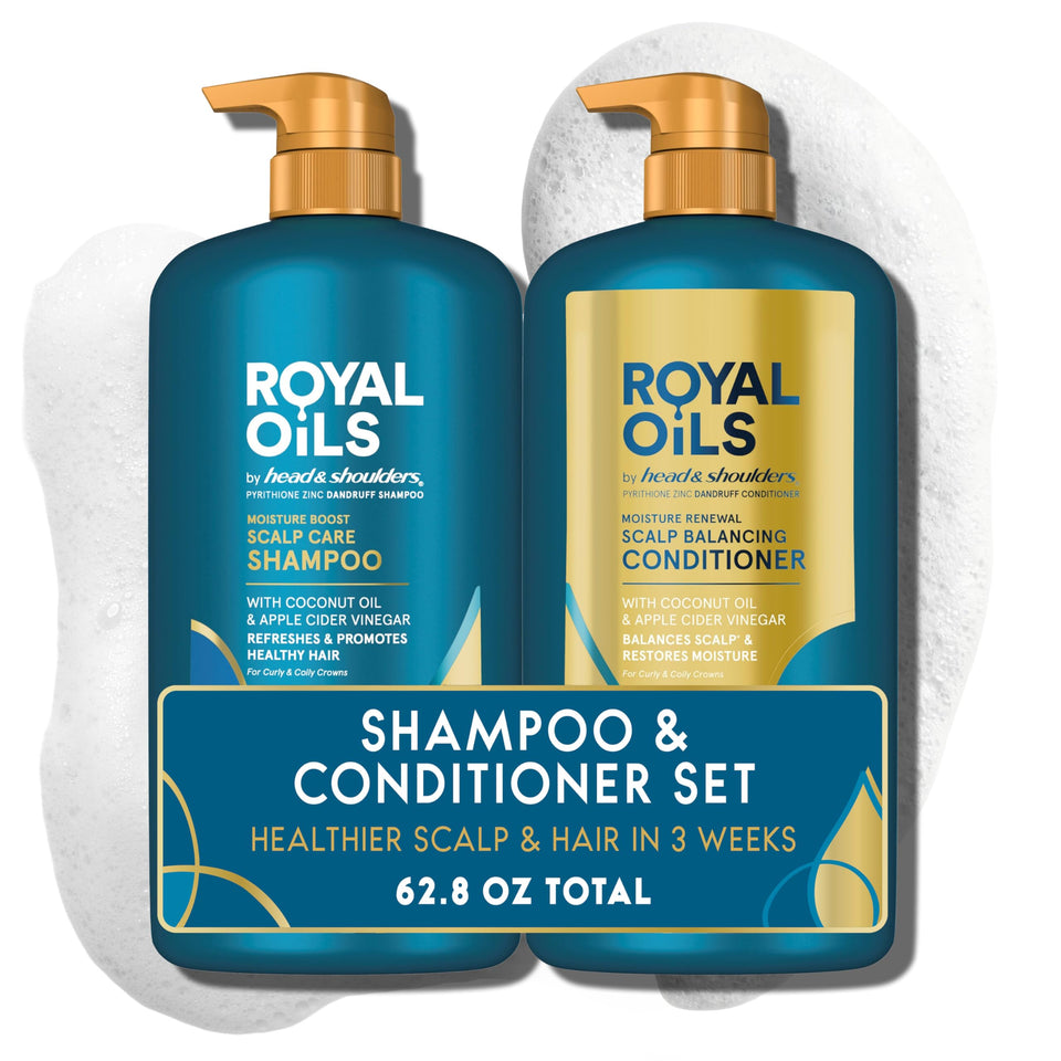 Head & Shoulders front packaging showing twin 31.4 fl oz bottles and benefits