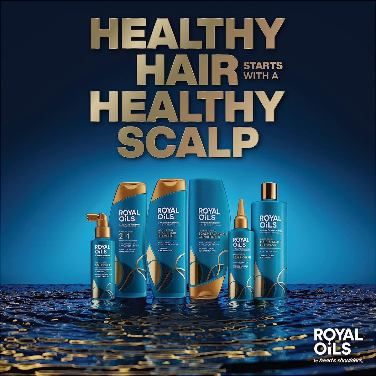 Head & Shoulders bottles on bathroom shelf showing everyday use