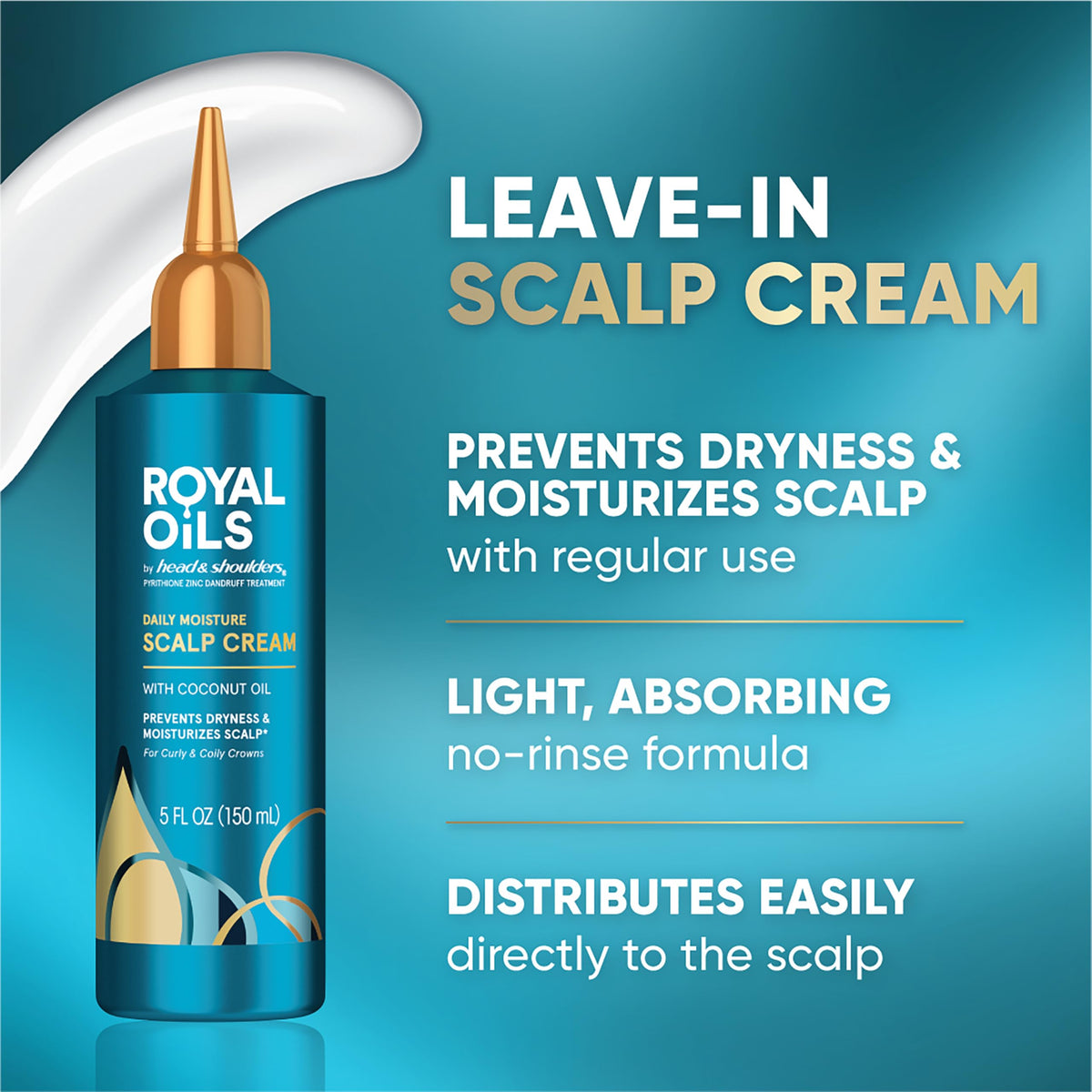 Head & Shoulders cream texture close-up showing moisturizing consistency and easy absorption