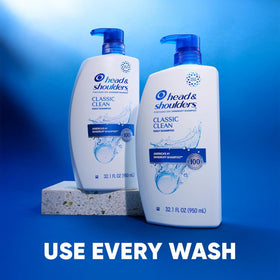 Person using Head & Shoulders in shower illustrating routine dandruff care