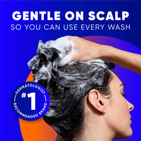 Head & Shoulders shampoo in hand being applied to scalp for targeted relief