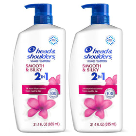 Head & Shoulders twin bottles front view showing brand and size, offering long-lasting value