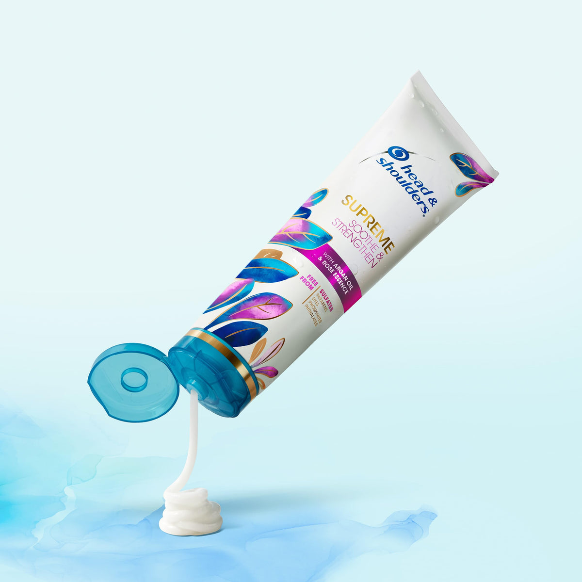 Head & Shoulders before and after hair showing reduced visible flakes and smoother hair