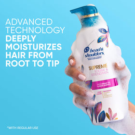 Head & Shoulders bottle in hand showing 28.2 fl oz scale and value