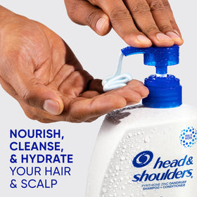 Head & Shoulders bottle cap open displaying spill-free convenience