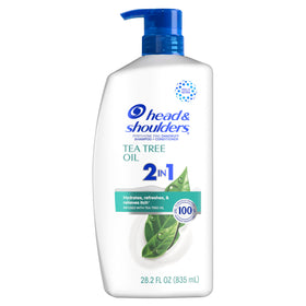 Head & Shoulders close-up of pump and clear label highlighting 2-in-1 convenience
