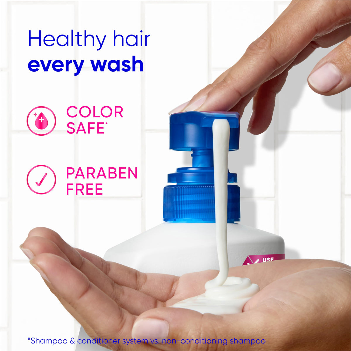 Head & Shoulders in-shower use with person applying product for convenience