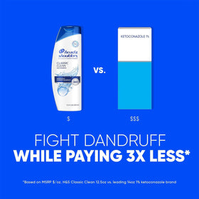 Head & Shoulders pump and cap detail for easy dispensing and controlled use
