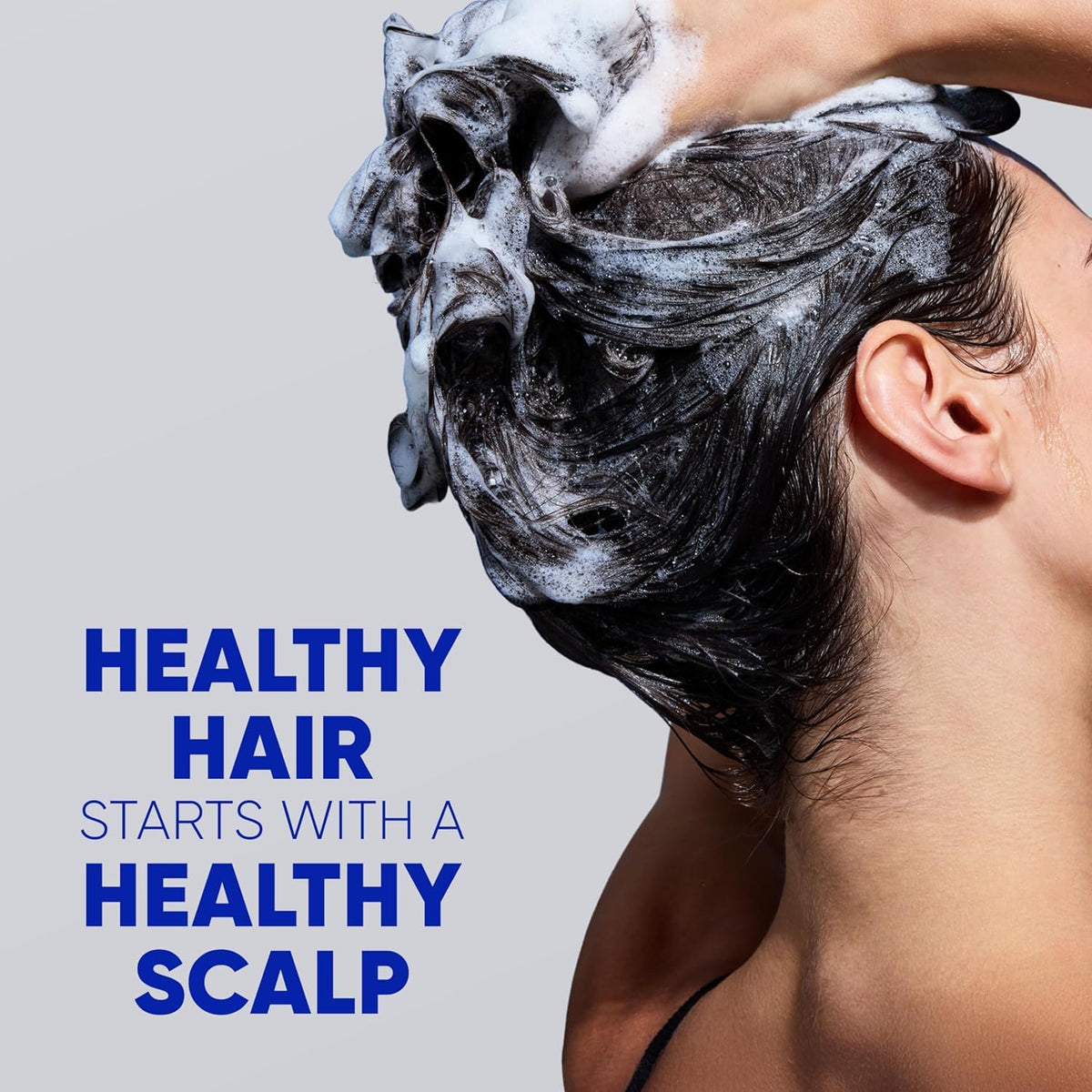Head & Shoulders rich lather foam demonstrating deep clean and oil removal