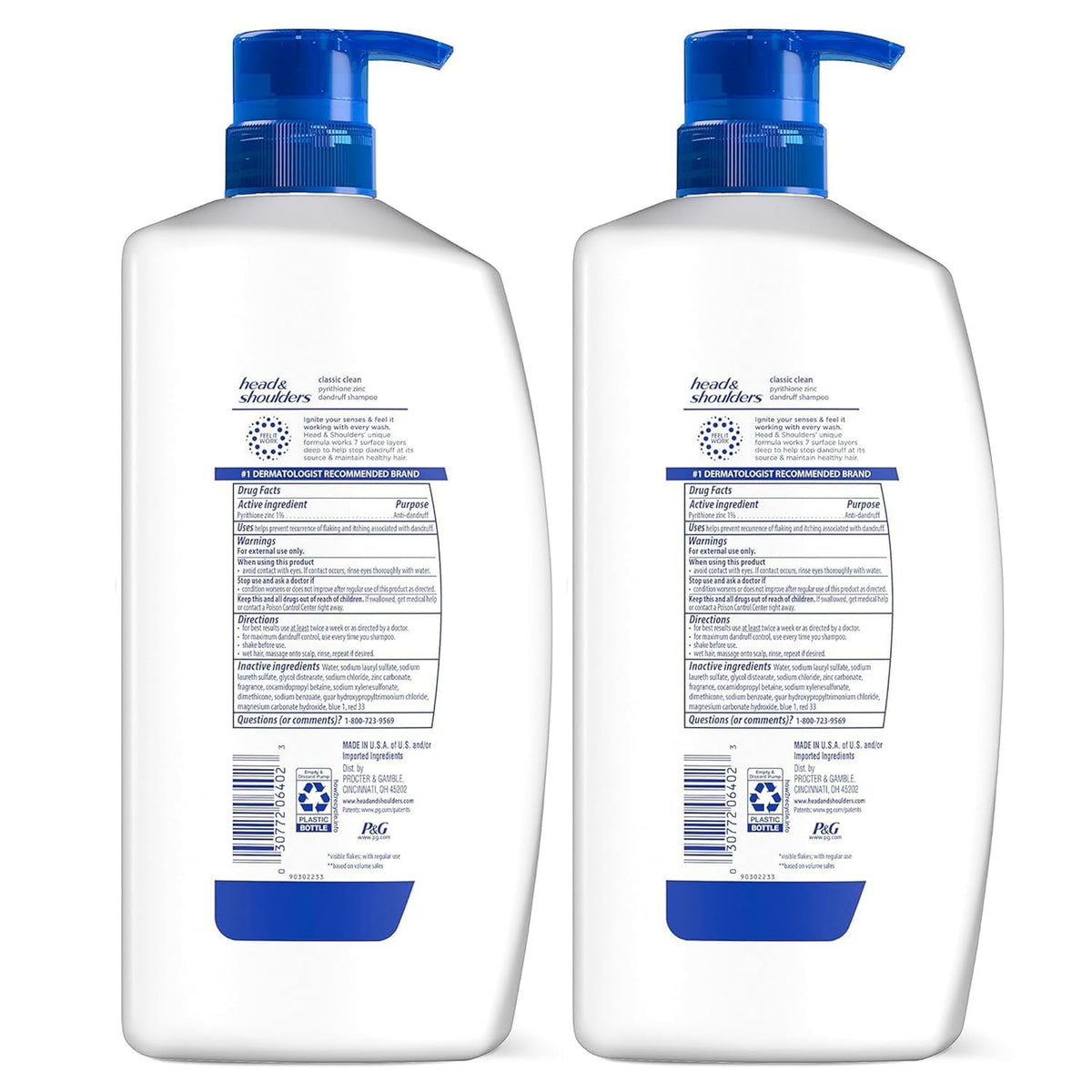 Visual of ingredients and scale highlighting Head & Shoulders formulation transparency