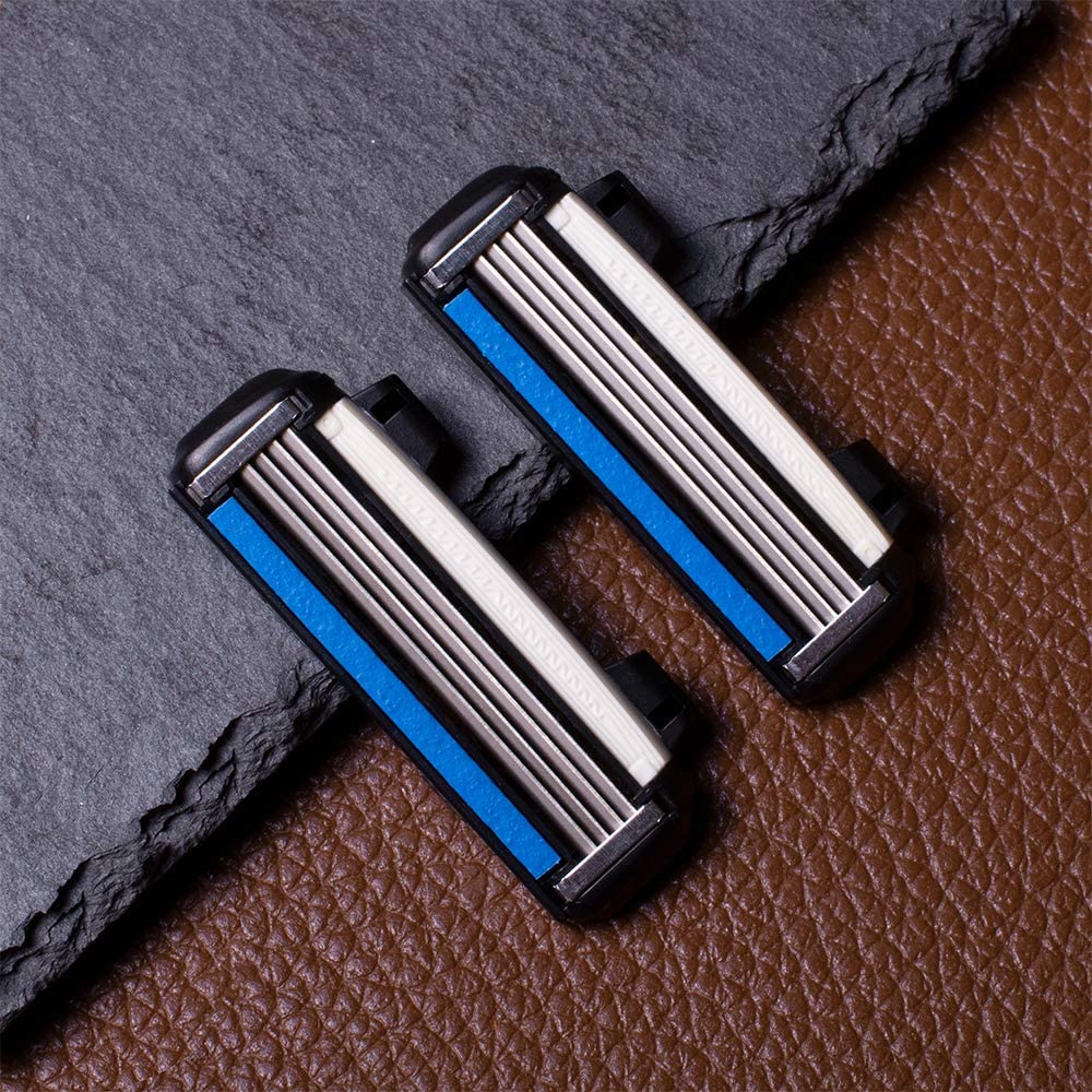 HeadBlade HB4 adapter and single cartridge displayed together for quick, simple installation